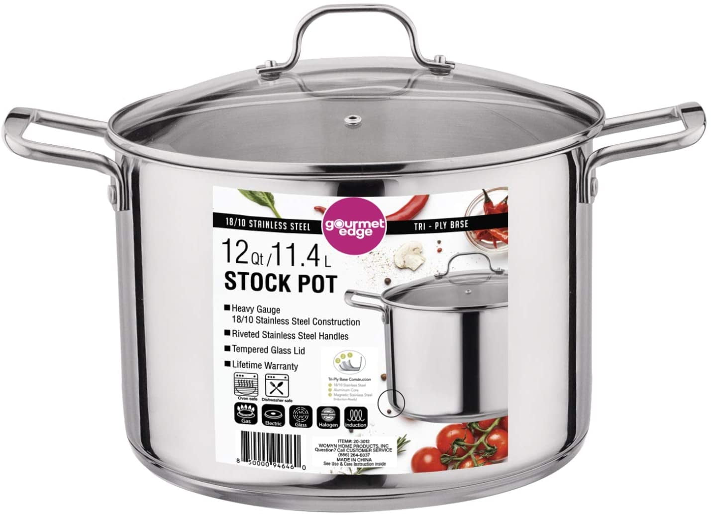Stainless Steel Grand Gourmet #1100, Stock Pot with Faucet, 105.62