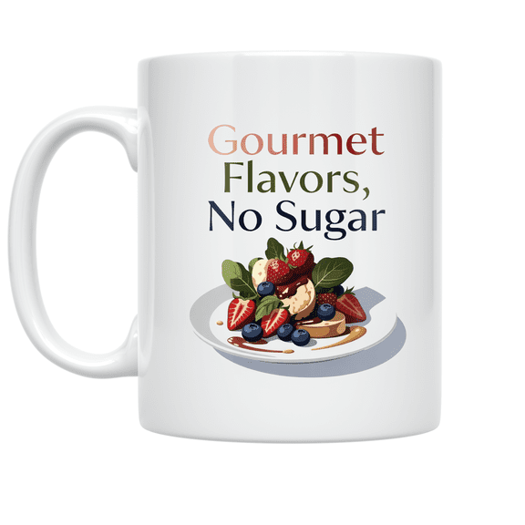 Gourmet Flavors No Sugar - Diabetic Cooking Enthusiast - 11 oz Ceramic Coffee Mug