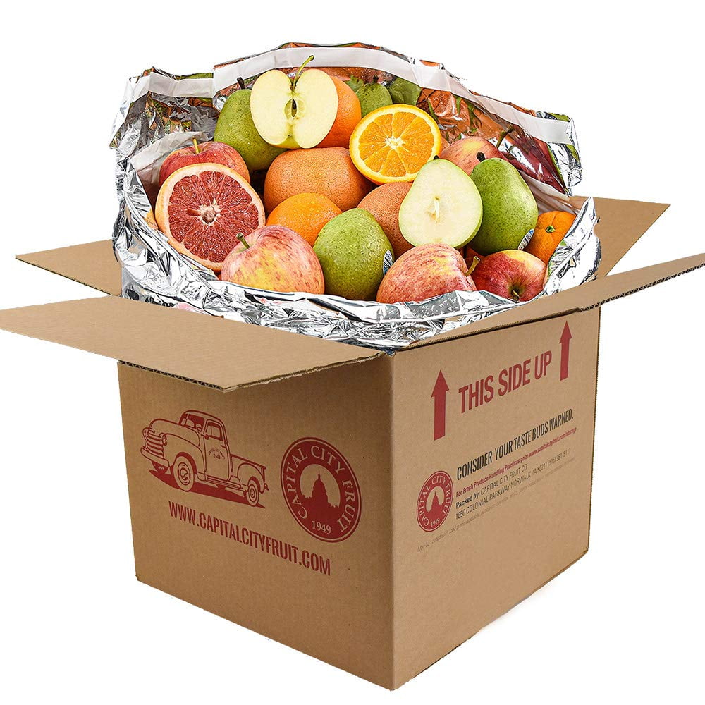 Gourmet Fruit Gift Pack, (20lbs) Orchard Fresh Oranges, Pears, Apples