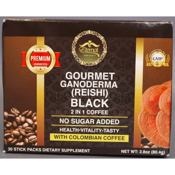 Gourmet Ganoderma REISHI Black 2 in 1 with Colombian Coffee.