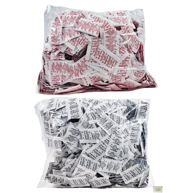 Gourmet Ground Black Pepper YPF5 and Iodized Salt Single Serve