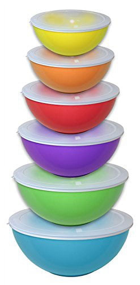 Gourmet Home Light Blue 3-Piece Mixing Bowl & Lid Set