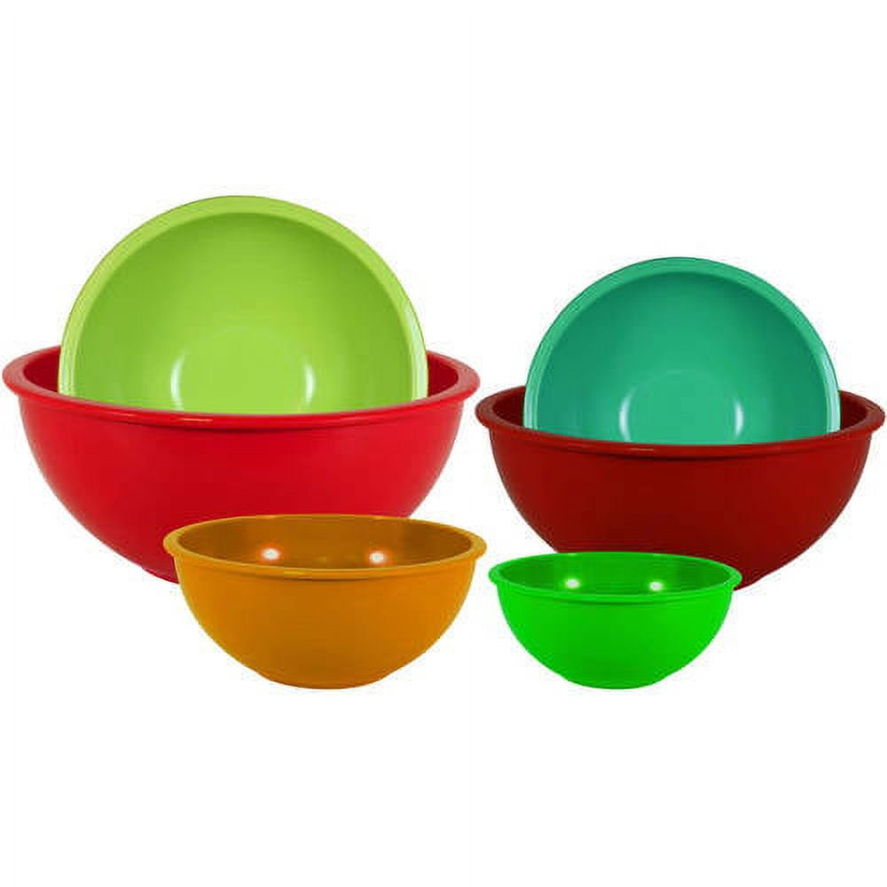 Gourmet Home Products 6Piece Nested Polypropylene Mixing Bowl Set