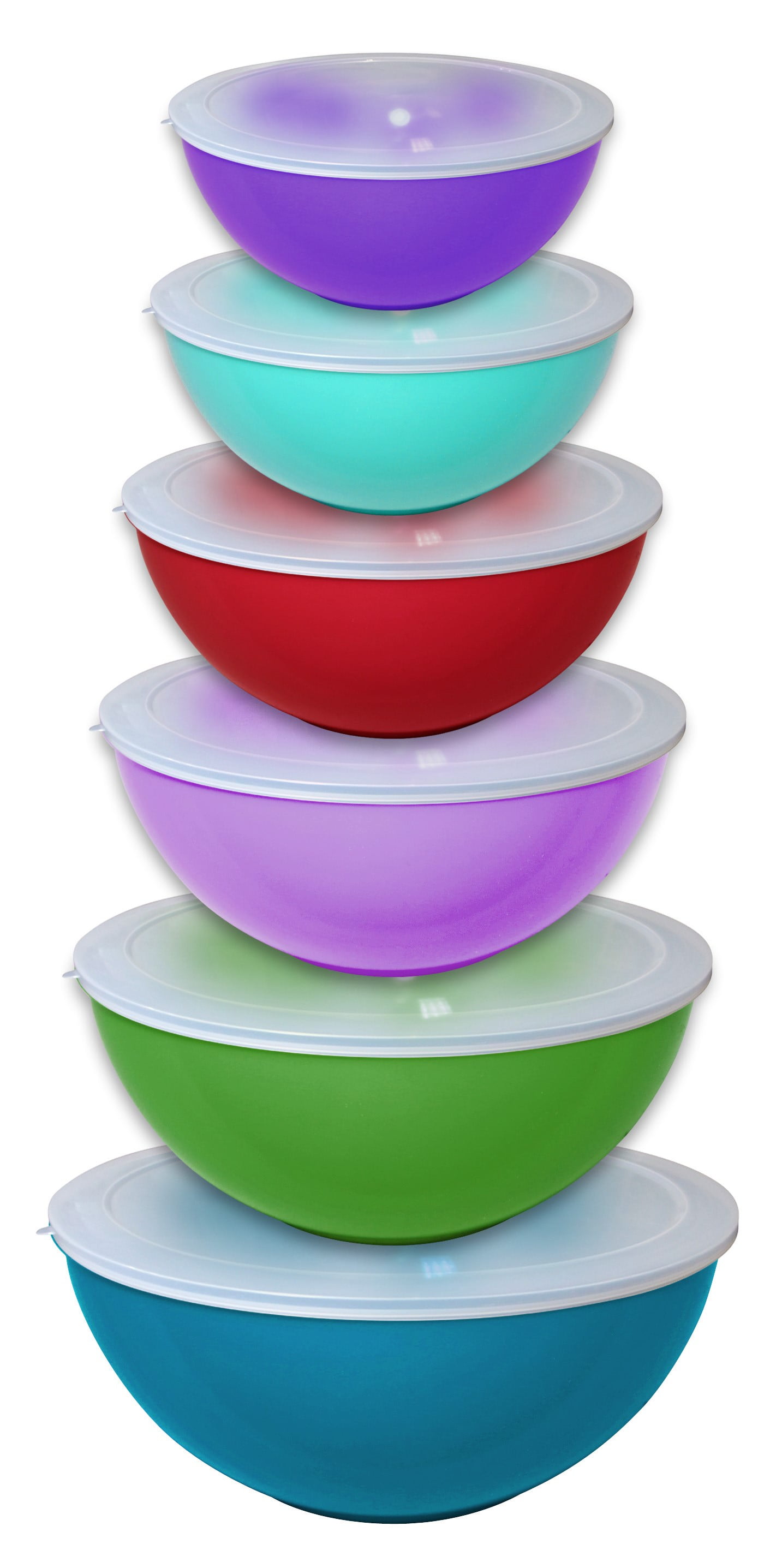 BoxedHome BPA Free Plastic Round Mixing Bowl with Lids, 12 Pack Nesting  Bowls with Lids Set, Microwave and Dishwasher Safe Prep & Serving Bowls  Great
