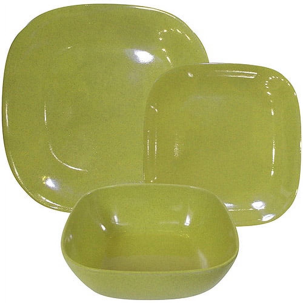 Gourmet Home Products Rounded Square Bamboo Melamine 12Piece