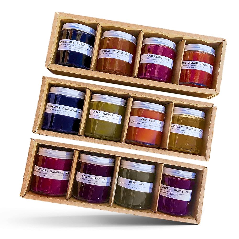Gourmet Jellies & Jam Gift Set, Assorted Low Sugar Jam & Jellies, Jam