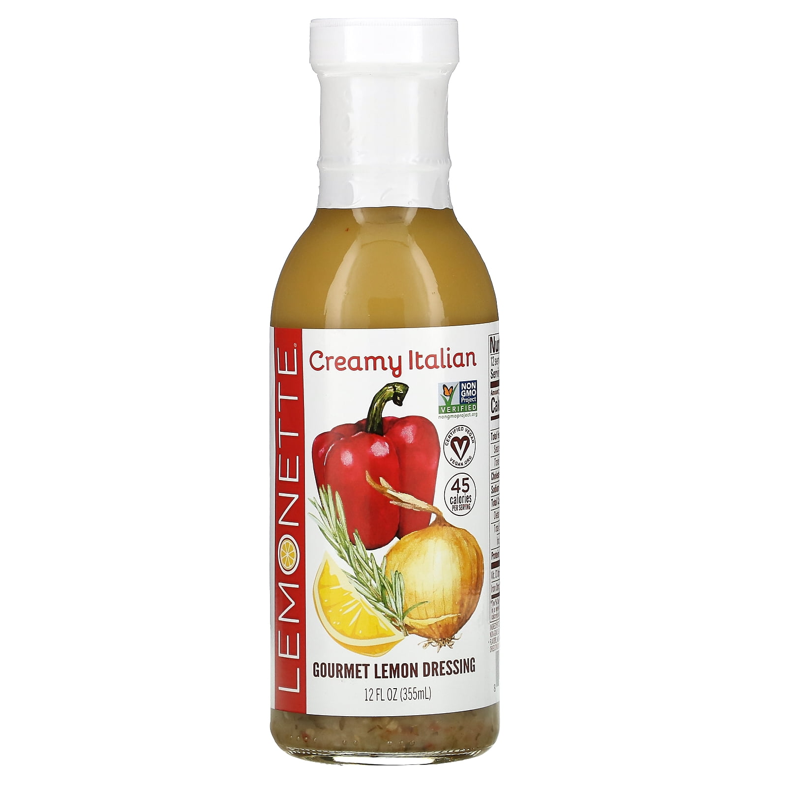 Gourmet Lemon Dressing, Creamy Italian, 12 fl oz (355 ml),