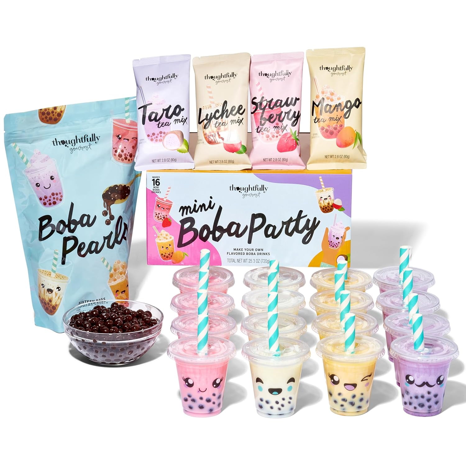 Gourmet, Mini Boba Party Set, Makes 16 Tasting Portions Of Bubble Tea