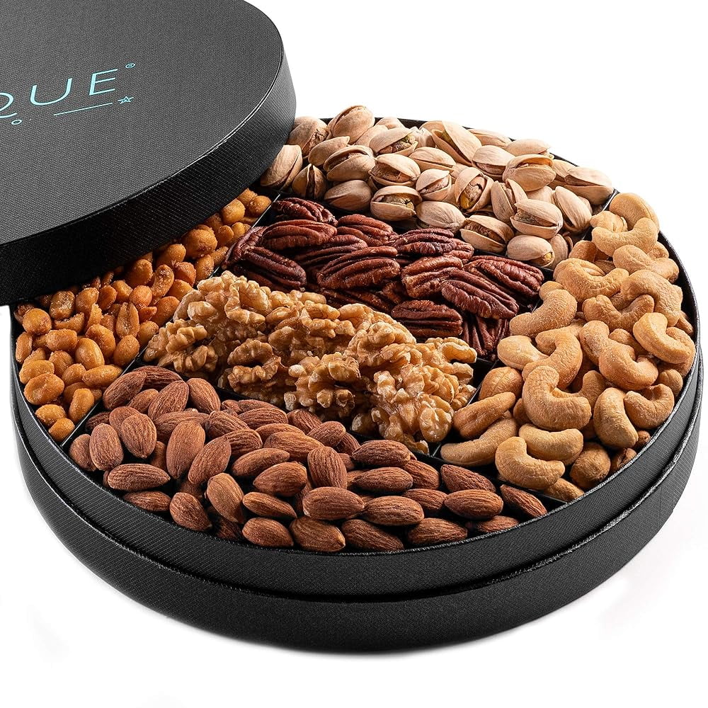 Gourmet Nut Gift Tray 10" Freshly Roasted Assorted Nuts For Mothers Day