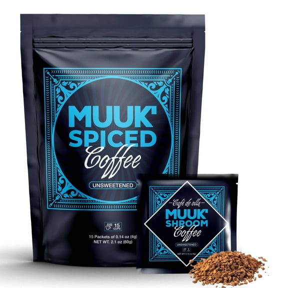MUUK' SPICED COFFEE | Organic Instant Mushroom Coffee with Spice Adaptogen Superfoods Blend