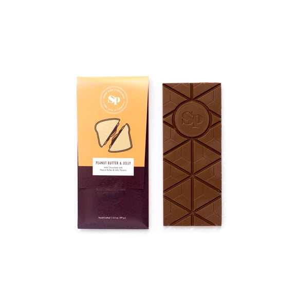 Sugar Plum Chocolates Peanut Butter & Jelly Milk Chocolate Bars 5-Pack Candy Box 17.5 oz Gift