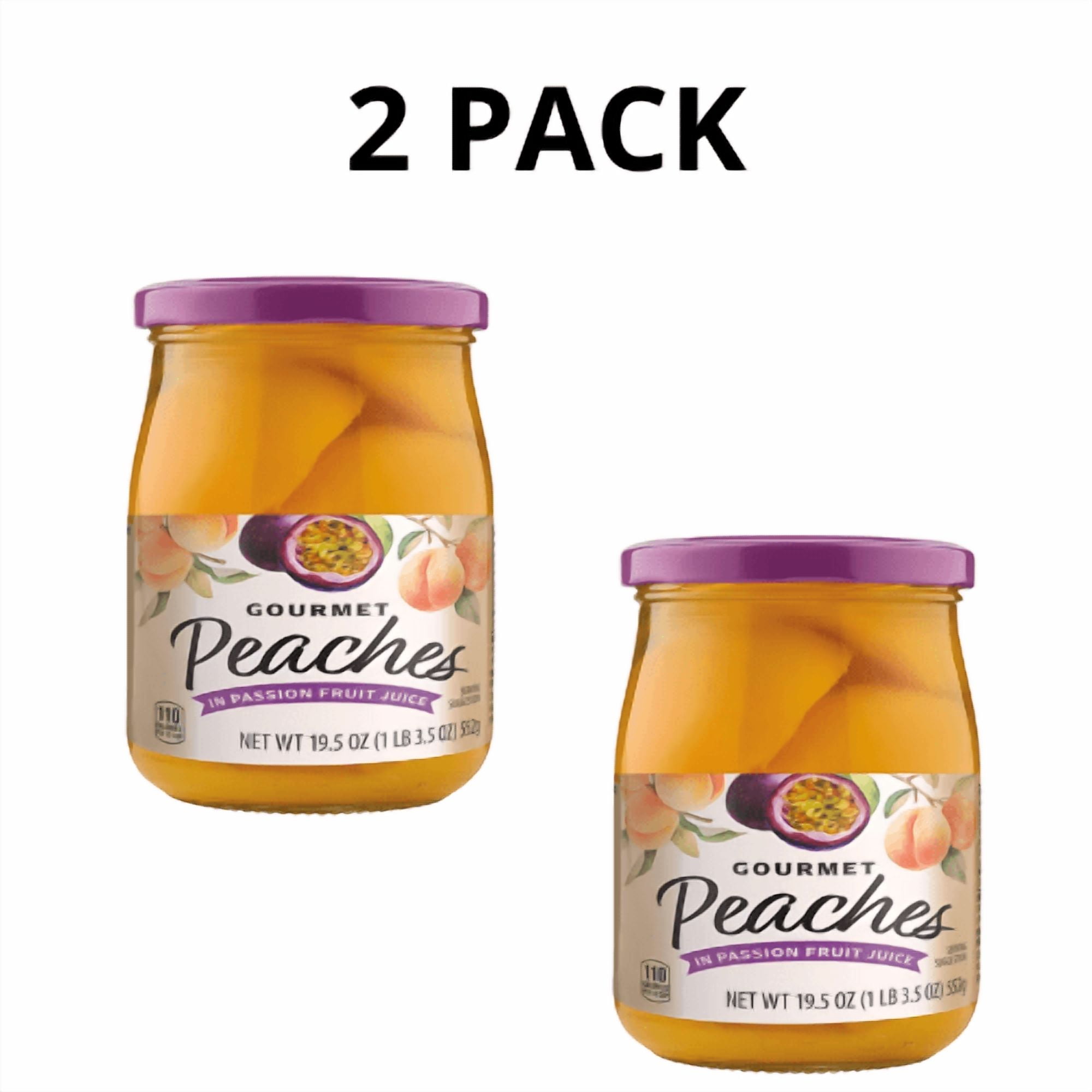 Gourmet Peaches Passion Fruit Juice 2 Pack 19.5 oz