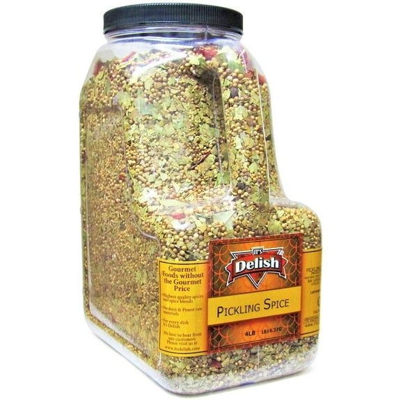 Gourmet Pickling Spice by It's Delish, 4 LB 64 Oz Restaurant Gallon Size Jug With handle  Gourmet All Natural Blend of Pickling Spices and Herbs for Pickles and Canning