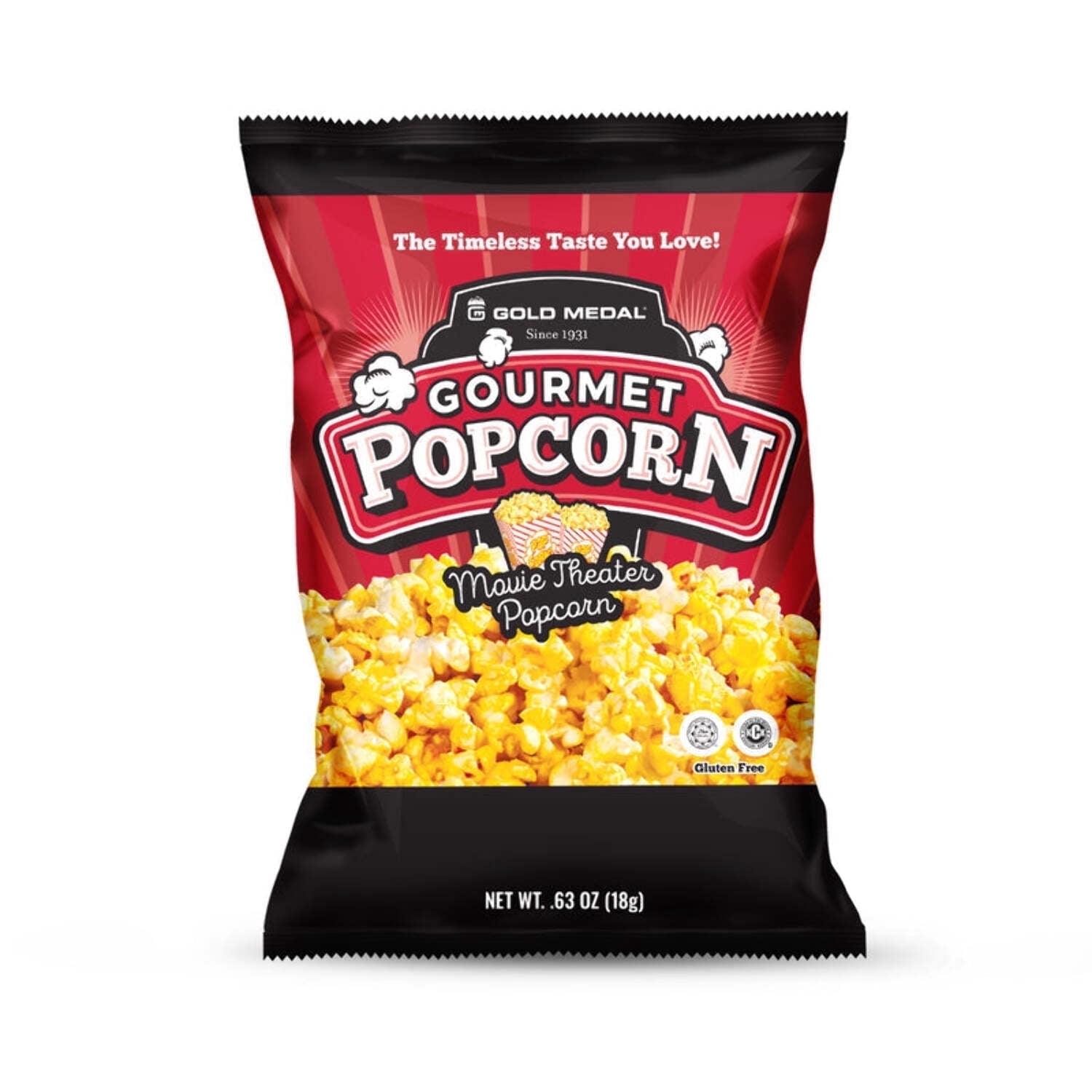 Gold Medal Movie Theatre Popcorn Gourmet Popcorn, .63 Ounce (24/CS)