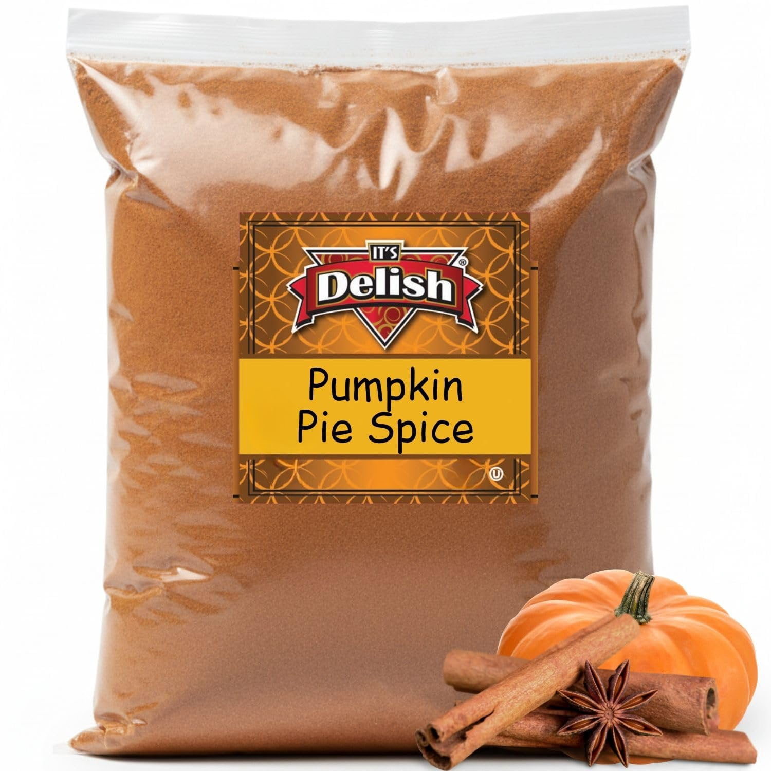 Gourmet Pumpkin Pie Spice Powder by It's Delish, 2 lbs Bulk Bag  Awesome Pumkin and Apple Pies Seasoning  Coffee Latte Tea Holiday Baking  Blend of Cinnamon, Nutmeg, Allspice, Ginger  Kosher