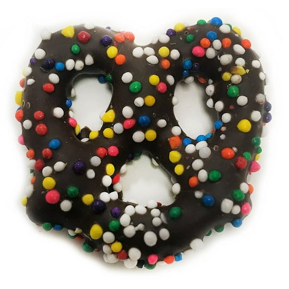 Gourmet Rainbow Sprinkles Chocolate Covered Pretzels by Its Delish 2 lbs