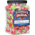 thumbnail image 1 of Gourmet Red Strawberry Flavored Taffy Chews by Its Delish  18 Oz Jumbo Reusable Container Jar  Chewy Fluffy Individually Wrapped Sweet & Juicy Soft Candy Taffies, 1 of 7