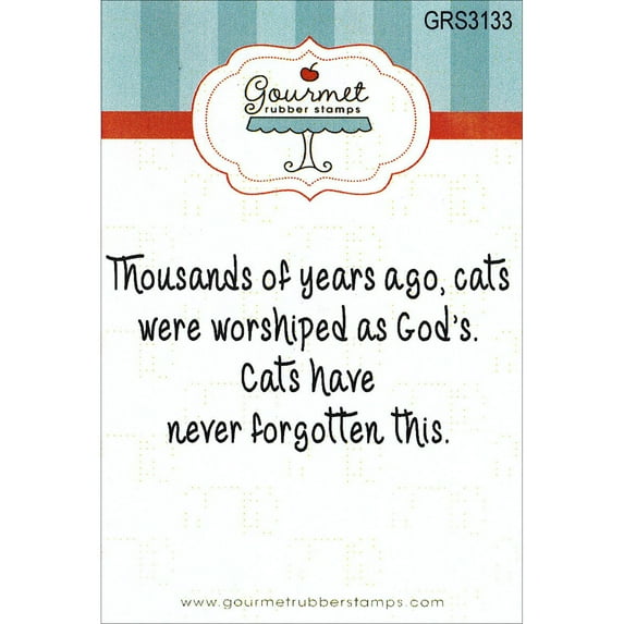 Gourmet Rubber Stamps Cling Stamps 2.75"X4.75"-Cat's Were Worshiped, Pk 2