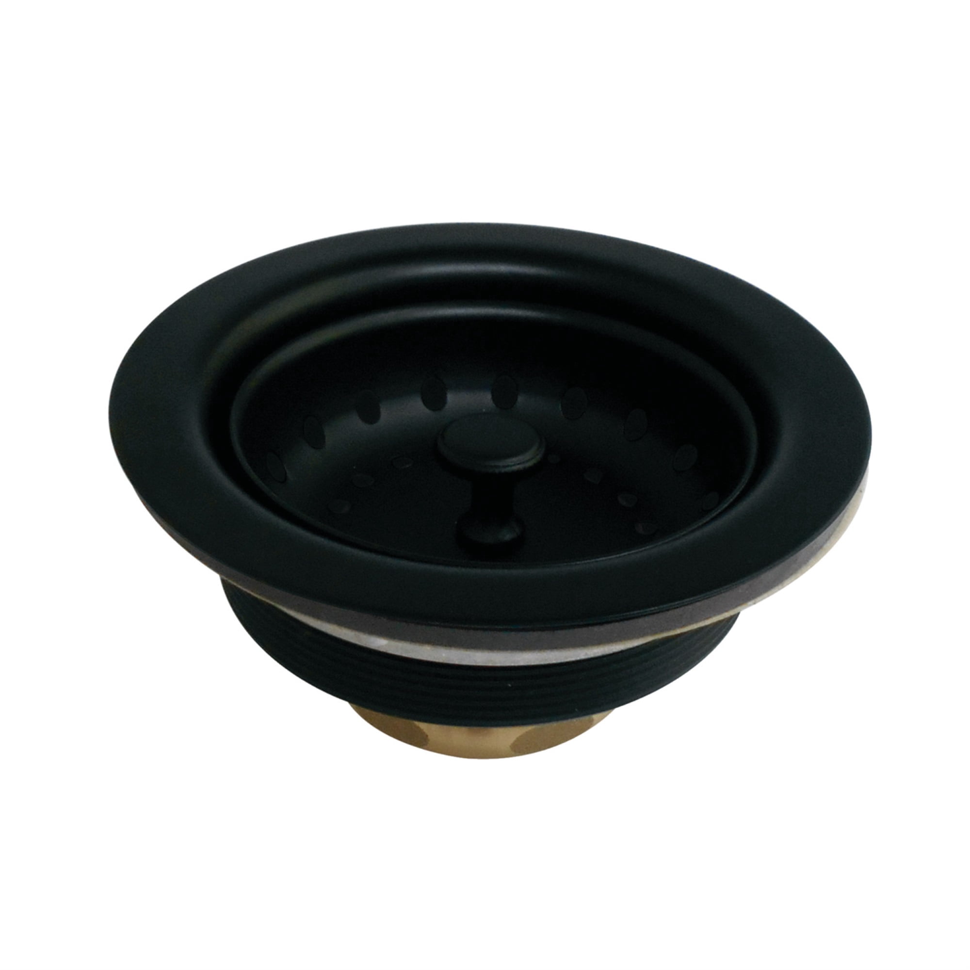 Kingston Brass K111BMB Tacoma Stainless Steel Kitchen Sink Basket Strainer, Matte Black