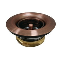 Kingston Brass K461BAC Stainless Steel Bar Sink Basket Strainer with Brass Nut in Antique Copper