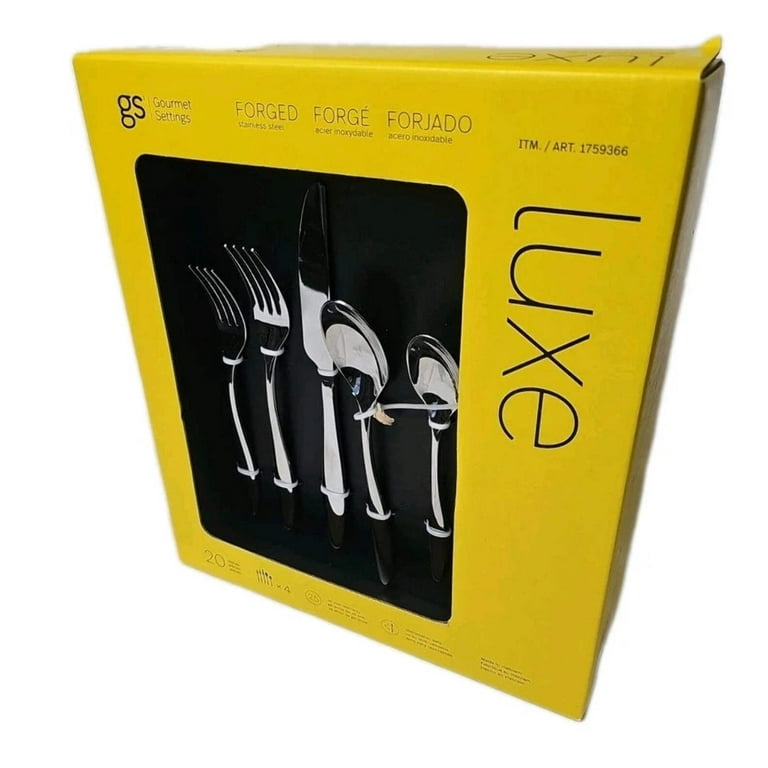 Gourmet Settings Luxe 20-piece Flatware Set - Walmart.com