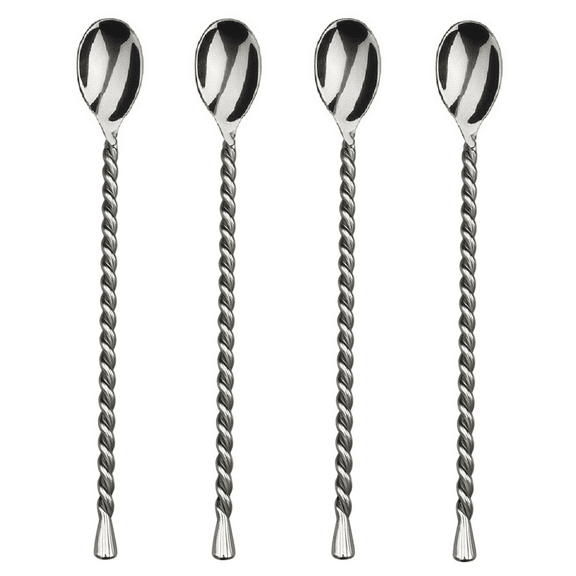 Gourmet Settings Silver Tear 18/10 Stainless Iced Beverage Spoon (Set of Four)