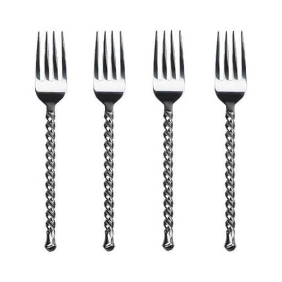 Gourmet Settings Silver Tear 18/10 Stainless Steel Salad Fork (Set of Four)