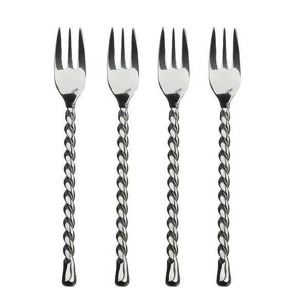 Gourmet Settings Silver Tear Set of 4 Cocktail Forks