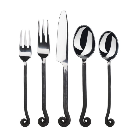 Gourmet Settings Treble Clef Silver stainless steel 20 piece flatware set service for four