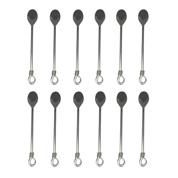 Gourmet Settings Twist 18/10 Stainless Steel Iced Beverage Spoon (Set of Twelve)