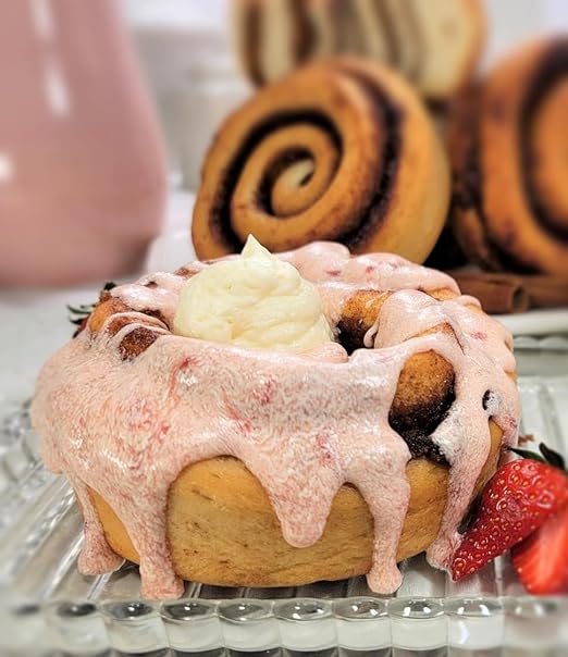 Gourmet Strawberry Cream Jumbo Cinnamon RollsPack of 6