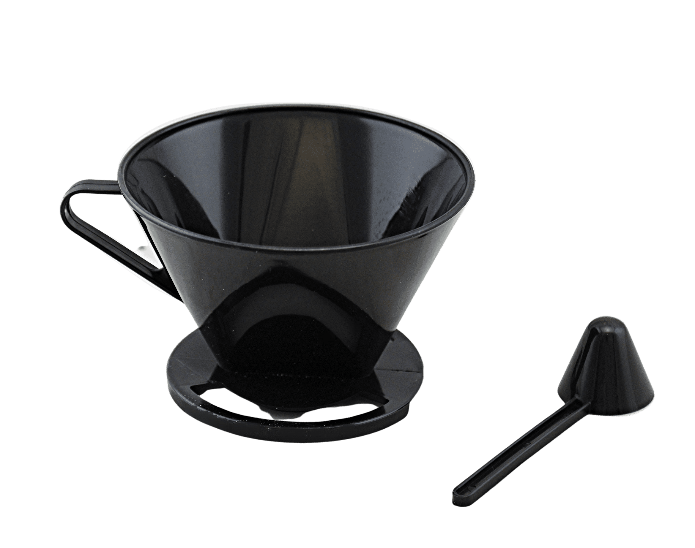  Segarty #2 Pour Over Coffee Maker, Single Cup Black Ceramic  Coffee Dripper, 1 Set Size No.2 Reusable Filter Cone Drip Holder Slow Brewer  with 3 Holes Flat Bottom for Travel, Camping