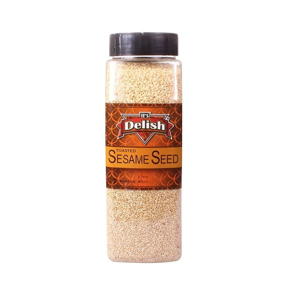 Gourmet Toasted Sesame Seeds by Its Delish, 17 Oz. Large Jar