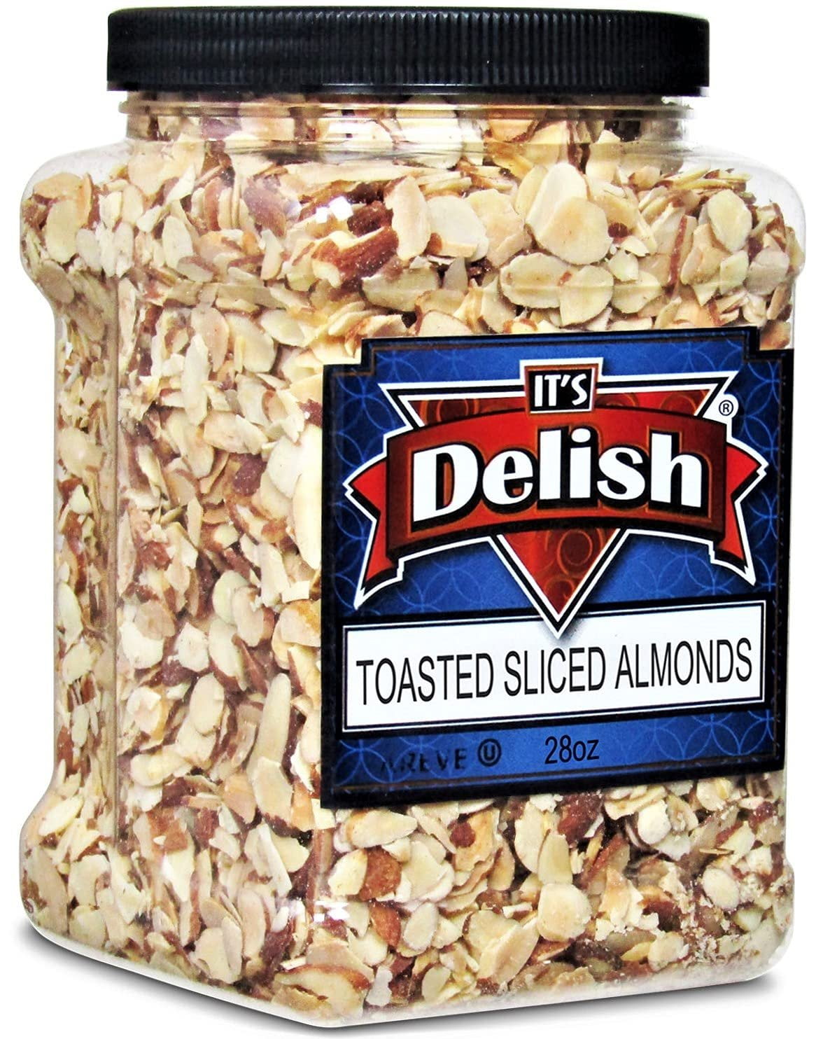 Gourmet Toasted Sliced Almonds by It's Delish  28 OZ Bulk Reusable Jumbo Container - Premium Oven Fresh Dry Roasted  Healthy Snack, Topping for Salad, Desserts & Yogurt  Kosher Certified