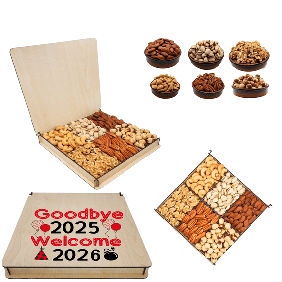 Gourmet Tray, Food Basket Sets, Mixed Nuts, Secret Garden's, Boxes, Gift for Happy New Years 2025
