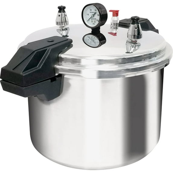 Gourmet Trends 23 qt Aluminum Stovetop Pressure Canner and Cooker