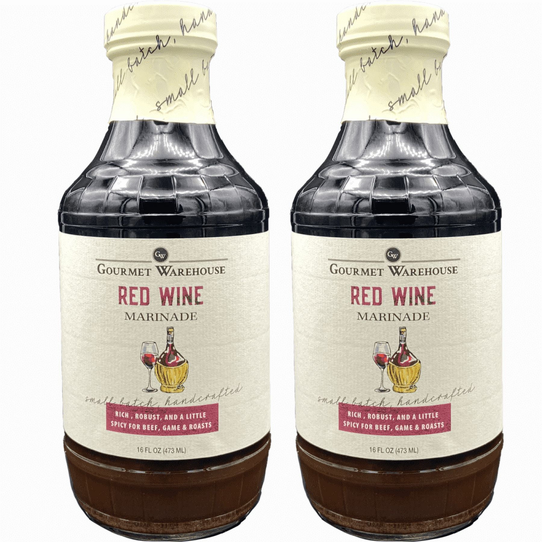 Gourmet Warehouse Red Wine Marinade, 16 Fl ozs, 2 Pack No MSG, No