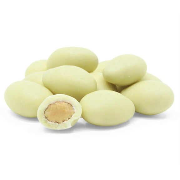 Gourmet White Chocolate Covered Almonds by Its Delish, 1 lb 16 Oz Bag White Milk Chocolate Coated Almond Nuts, Kosher Dairy
