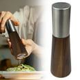 thumbnail image 1 of Gourmet Wooden And Stainless Steel Pepper Mill With Adjustable Thickness Manual Shaker For Kitchen Table Cooking And Barbecue, 1 of 9