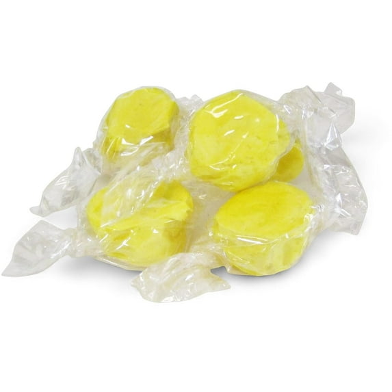 Gourmet Yellow Pineapple Soft Taffy Chews by It's Delish, 2 lbs Bulk Bag Individually Wrapped Yellow Taffies Chewy Pineapple Flavored Fruit Chews USA Made & Kosher