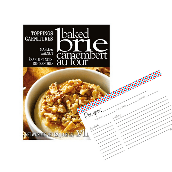 Gourmet du Village Maple & Walnut Baked Brie Topping 1.8 oz. With Blank June Street Market Recipe Card