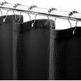 thumbnail image 1 of GourmetG Waffle Shower Curtain, Heavy Duty Fabric Shower Curtains with Waffle Weave Hotel Quality Bathroom Shower Curtains, 72 x 78 Inches (Black), 1 of 16