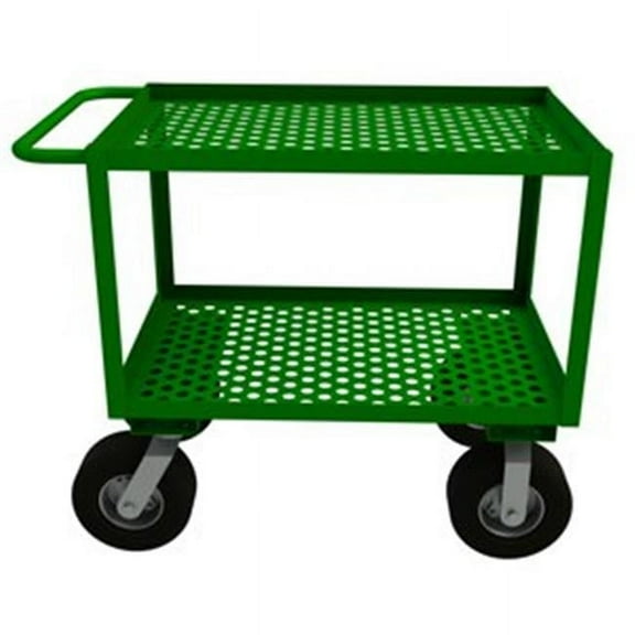 GourmetGalley Steel Garden Cart with Tubular Push Handle