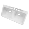 thumbnail image 1 of Gourmetier GCKUD432211 43X22 Double Bowl Undermount Kitchen Sink, White, 1 of 1