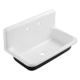 thumbnail image 1 of Gourmetier GCLWS362019 Towne 36-Inch Cast Iron Wall Mount Utility Sink, 2-Hole, White, 1 of 11