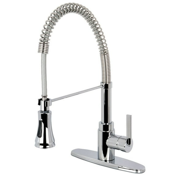 Gourmetier GS8871CTL Continental Single Handle Pull-Down Spray Kitchen Faucet, Chrome