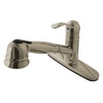 thumbnail image 1 of Kingston Brass GSC7578WEL Single-Handle 1-or-3 Hole Deck Mount Pull-Out Sprayer Kitchen Faucet in Brushed Nickel, 1 of 5