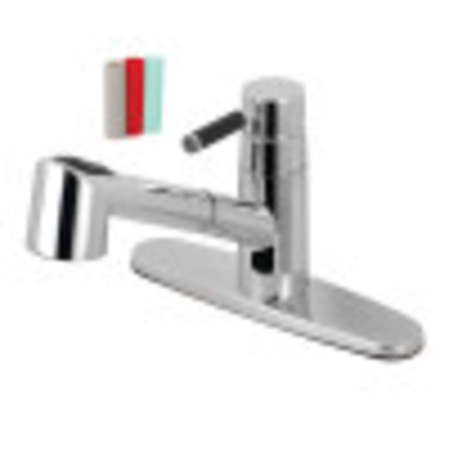 Kaiser Chrome Single-Handle Pull-Out Sprayer Kitchen Faucet