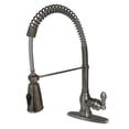thumbnail image 1 of Gourmetier GSY8894ACL American Classic Single-Handle Deck-Mount Pre-Rinse Kitchen Faucet, Black Stainless, 1 of 5