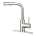 thumbnail image 1 of Kingston Brass LS2718DL Concord Single-Handle 1-Hole Deck Mount Pull-Out Sprayer Kitchen Faucet in Brushed Nickel, 1 of 5